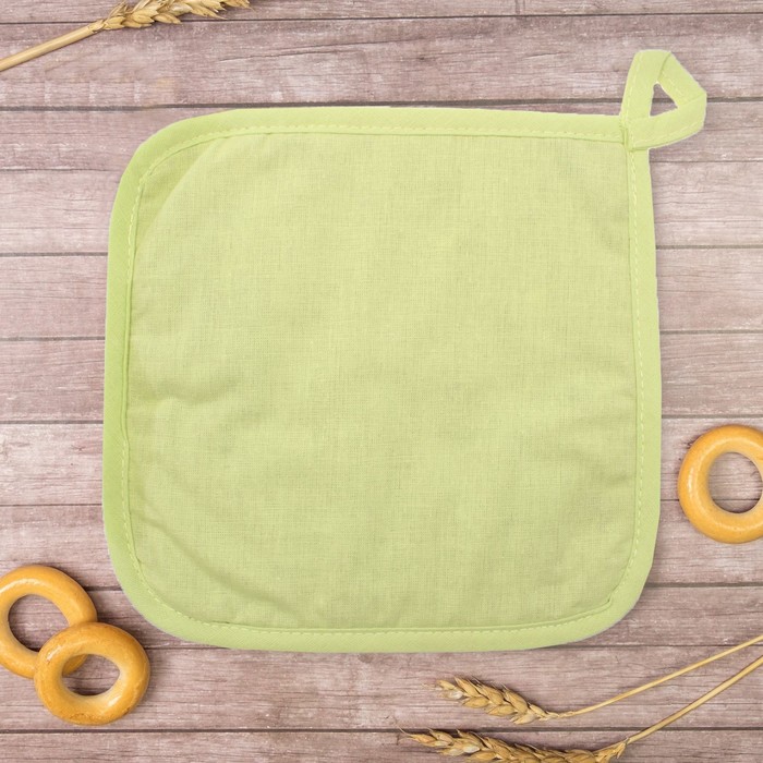 Набор "Доляна" Луговые цветы (вид 2): фартук 60х70 см, прихватка 17х17 см, рогожка 162 г/м2