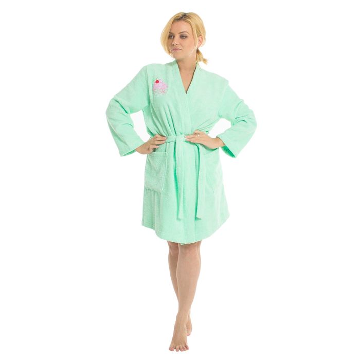 Халат махровый "Пироженка", размер 46-48, хлопок 100% с AIRO, 340 г/м2