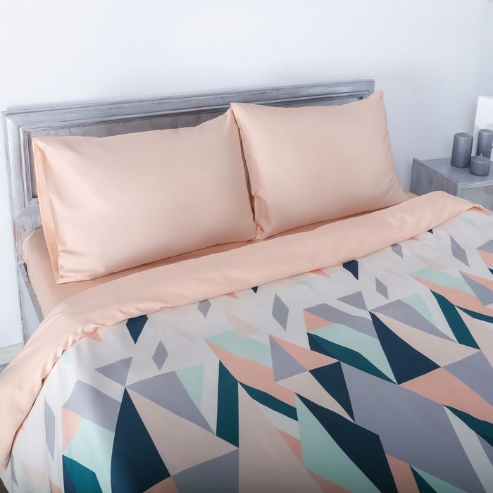 Постельное бельё "Этель" 1.5 сп Калейдоскоп, размер 143х215 см, 150х214 см, 50х70 см - 2 шт., мако-сатин 128 г/м2