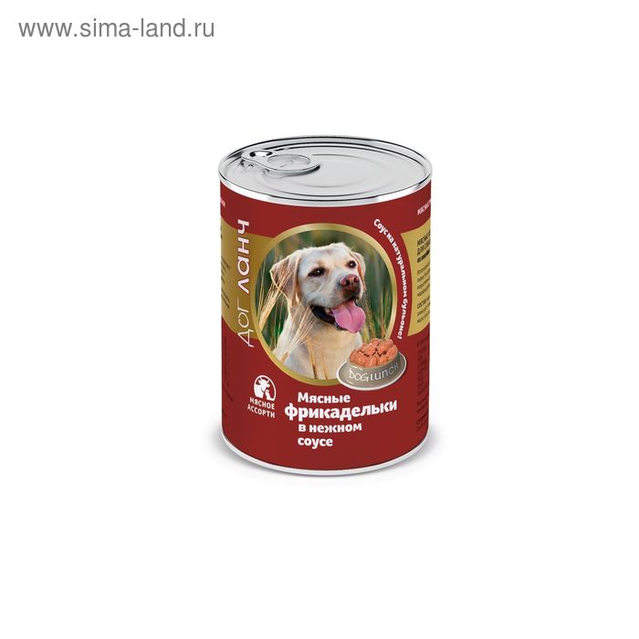 

Консервы "Дог ланч" для собак, фрикадельки в соусе, мясное ассорти, 850 г.