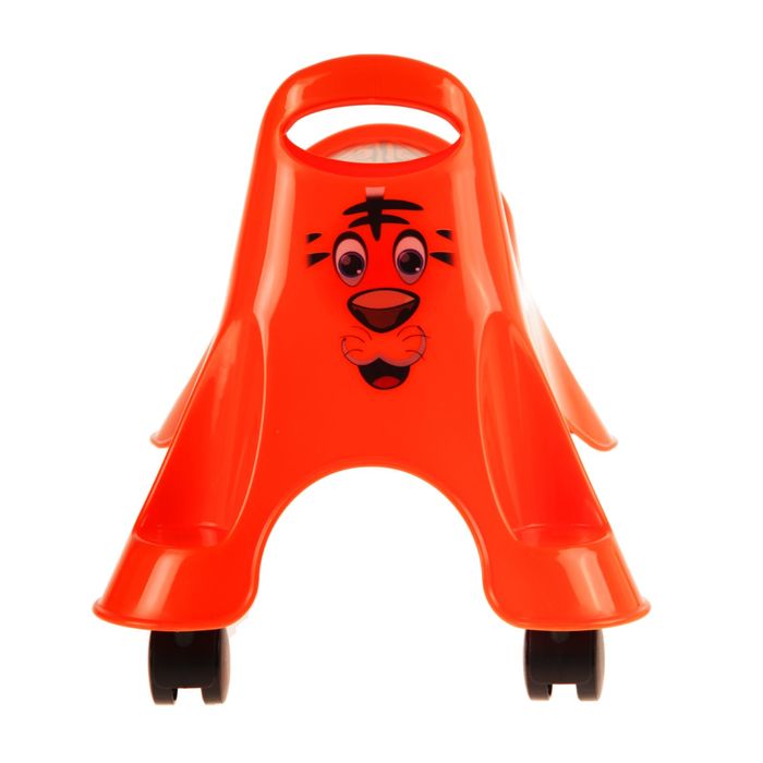 Табурет на колесах, цвет оранжевый