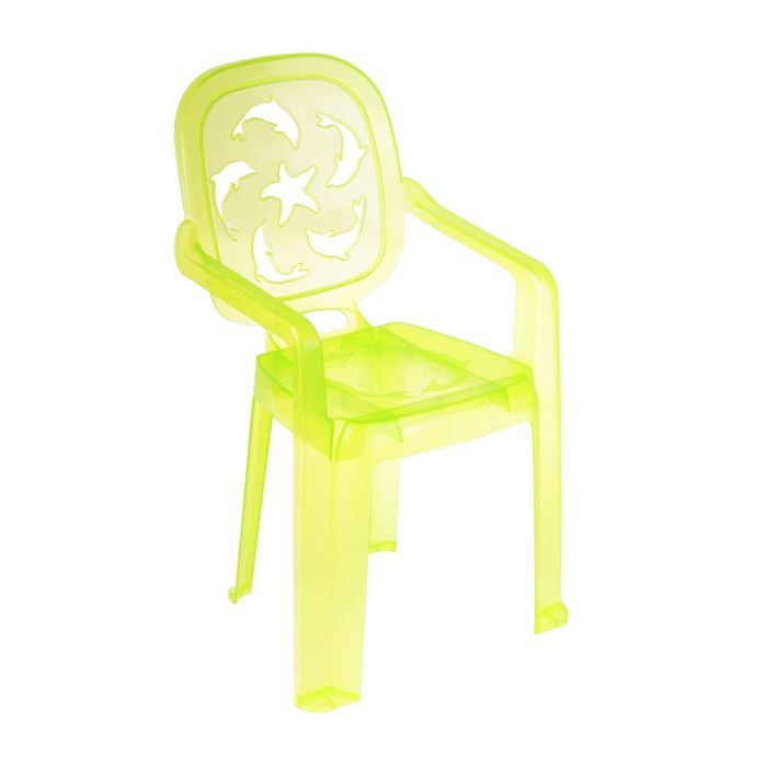 Стульчик детский "ОКЕАНИК", цвет салатовый-прозрачный