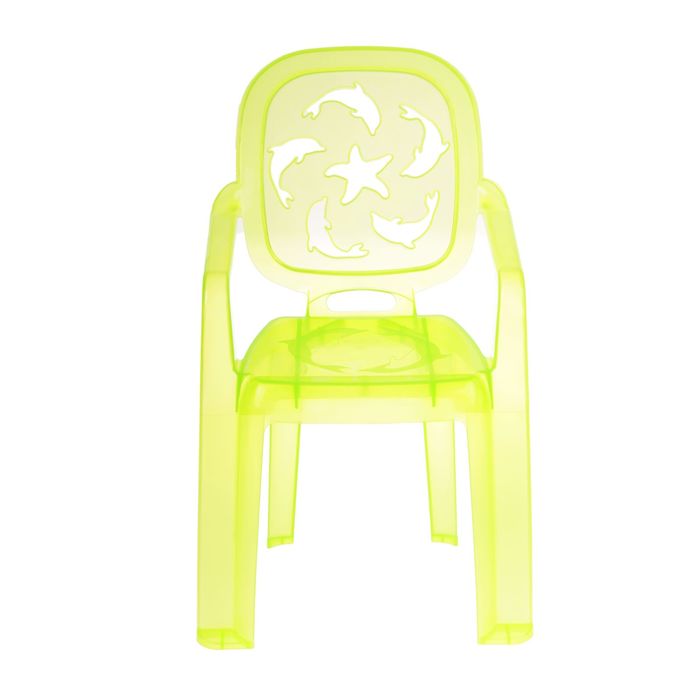 Стульчик детский "ОКЕАНИК", цвет салатовый-прозрачный