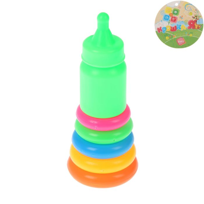 Пирамидка «Бутылочка», 5 колец