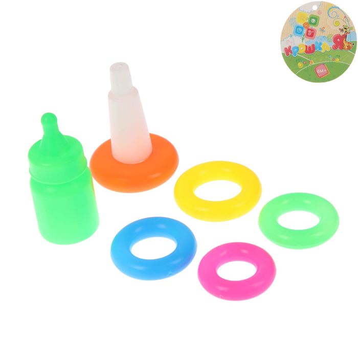 Пирамидка «Бутылочка», 5 колец