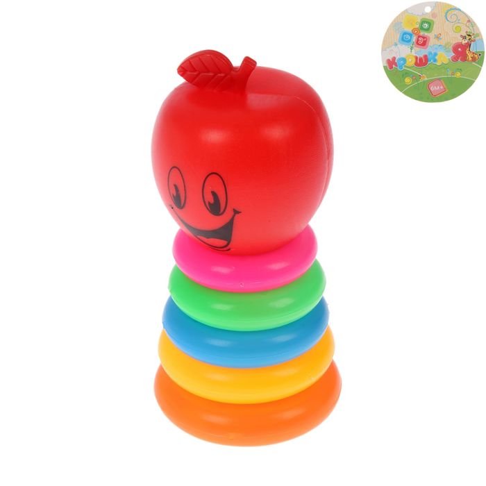 Пирамидка «Яблочко», 5 колец