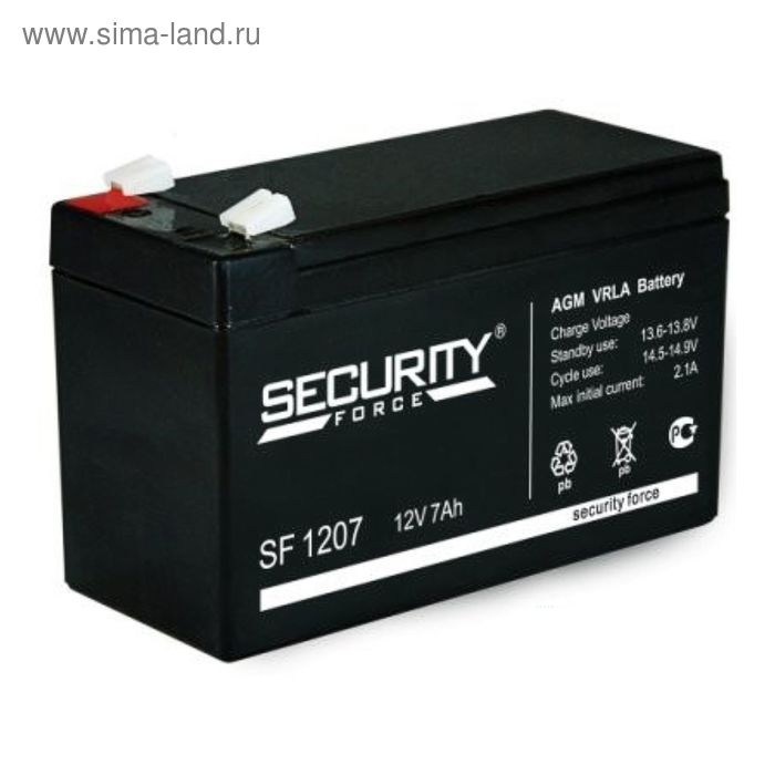 фото Аккумуляторная батарея security force sf 1207, 12 в, 7 а/ч