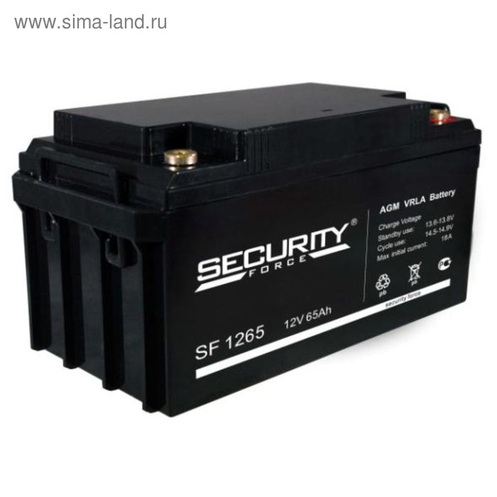 фото Аккумуляторная батарея security force sf 1265, 12 в, 65 а/ч