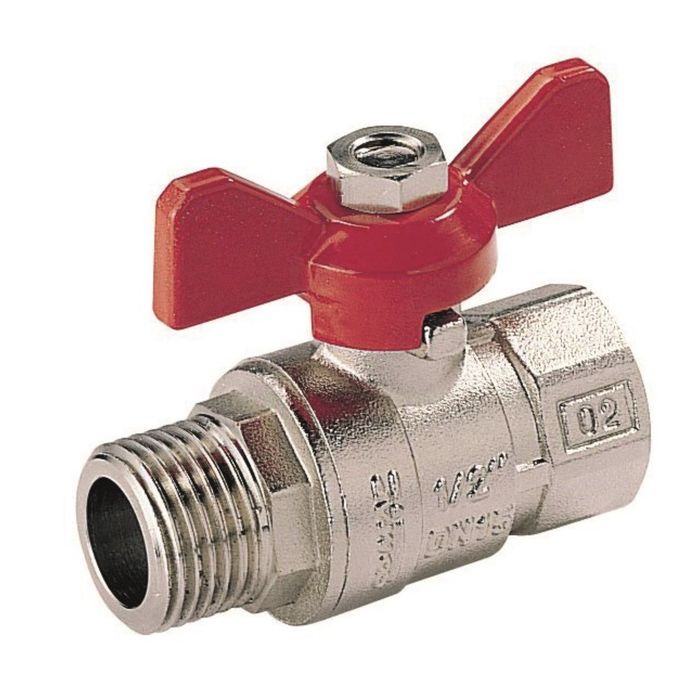 Кран шаровый Comap 1/2" НР-ВР, с рукояткой "бабочка", V111045001