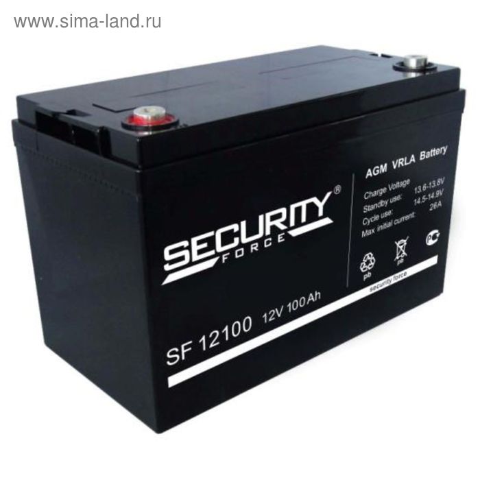 фото Аккумуляторная батарея security force sf 12100, 12 в, 100 а/ч