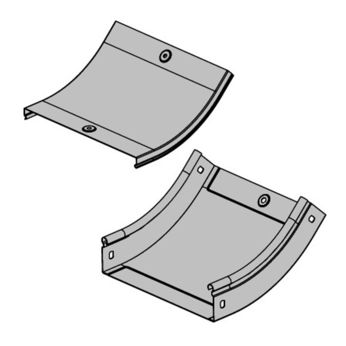 Угол "ДКС" 36724, для лотка, вертикальный, внутр. 45град., CS45, 200х50