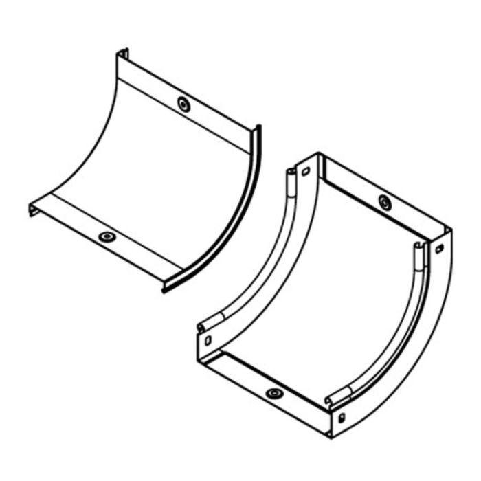 Угол "ДКС" 36701, для лотка, вертикальный, внутр. 90град., CS90, 100х100