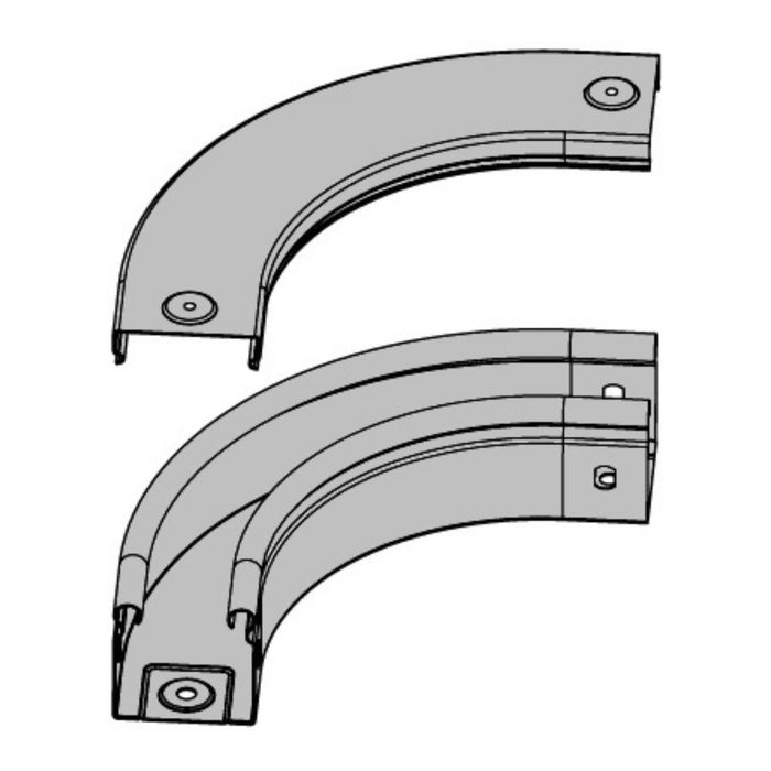 Угол "ДКС" 36002, для лотка горизонт. 90град. CPO90 100х50