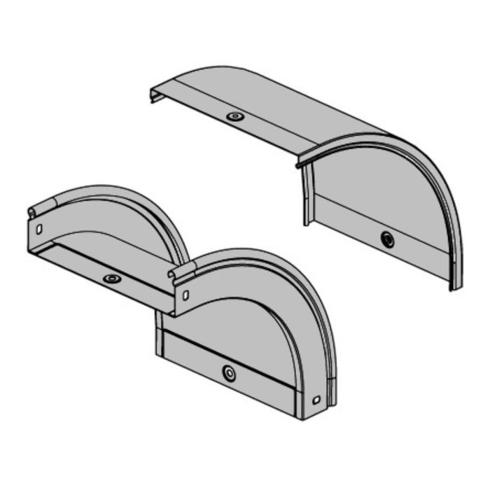 Крышка CD90 "ДКС" 38245, на угол вертикальный внешний 90°, основание 300 мм