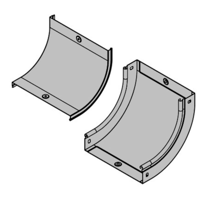 Крышка CS 90 "ДКС" 38204, на угол вертикальный внутренний 90°, основание 200 мм