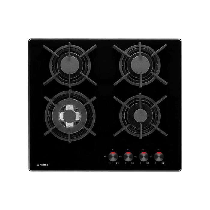 Варочная поверхность Hansa BHKS61138, газовая, 4 конфорки, черный
