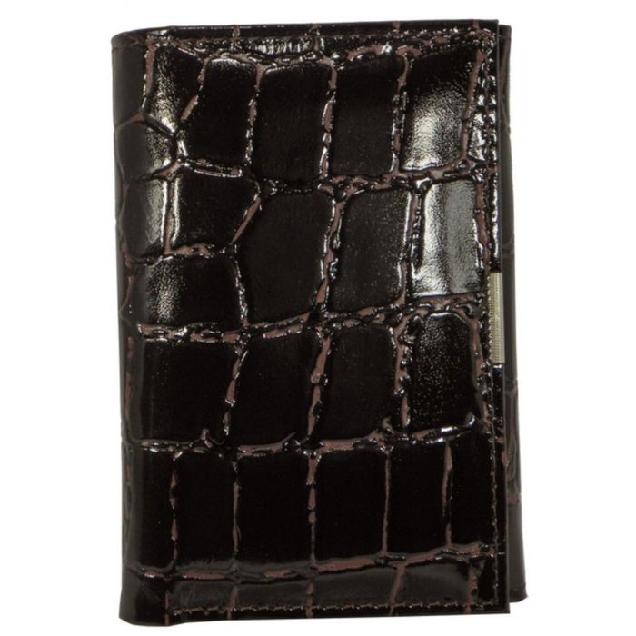 Портмоне женское на кнопке, отдел для купюр, для монет, для кредитных карт, цвет коричневый