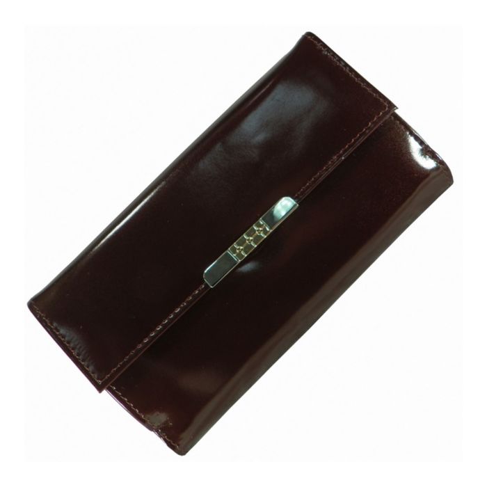 Портмоне женское на кнопке, отдел для купюр, для кредитных карт, для монет, цвет коричневый