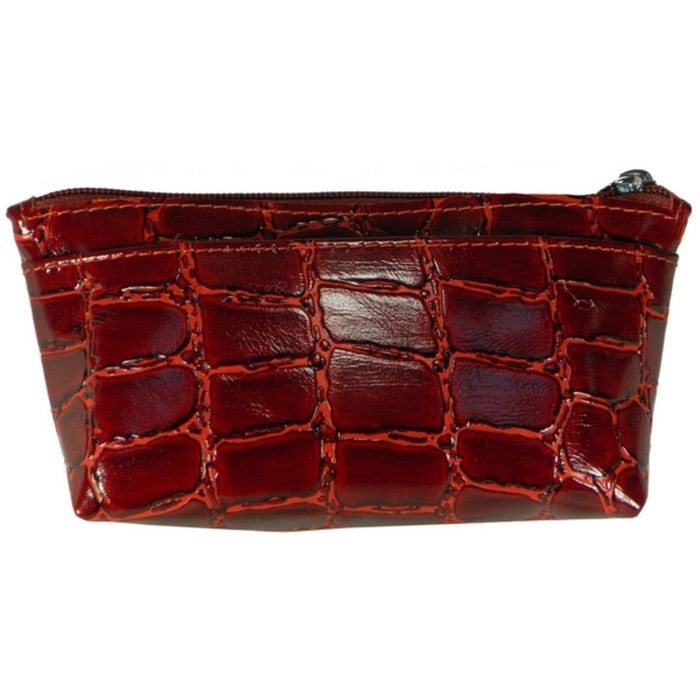 Косметичка простая на молнии, 1 отдел, цвет красный