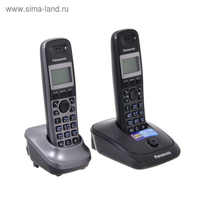 цена Радиотелефон Dect Panasonic KX-TG2512RU2 титан, АОН