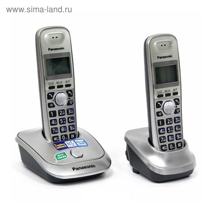 Радиотелефон Dect Panasonic KX-TG2512RUN платиновый, АОН радио телефон dect panasonic kx tg1611ruf фиолетовый белый аон