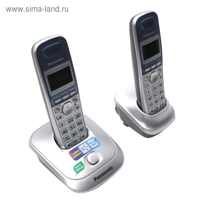 цена Радиотелефон Dect Panasonic KX-TG2512RUS серебристый, АОН