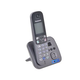 Радиотелефон Panasonic Dect KX-TG6821RUM, автоответчик, АОН, серый металлик Ош