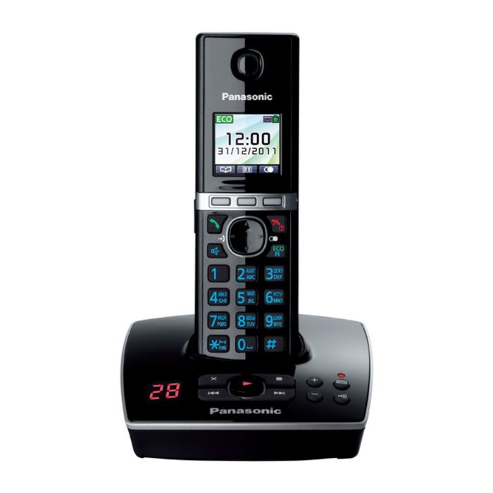 Радиотелефон Dect Panasonic KX-TG8061RUB чёрный, автооветчик, АОН