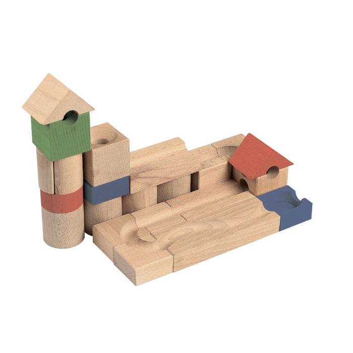 Конструктор игровой цветной для самых маленьких, набор из 18 шт