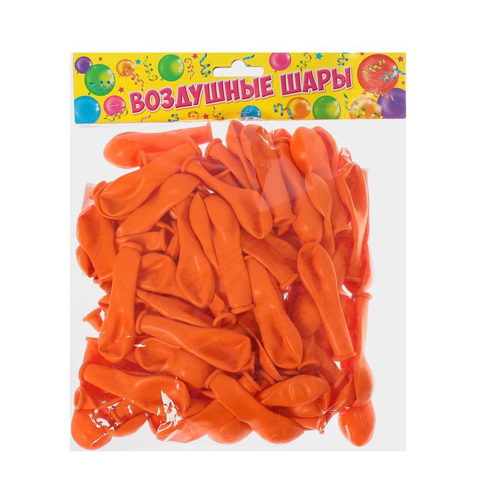 Шары латексные 6", пастель, набор 100 шт., цвет оранжевый