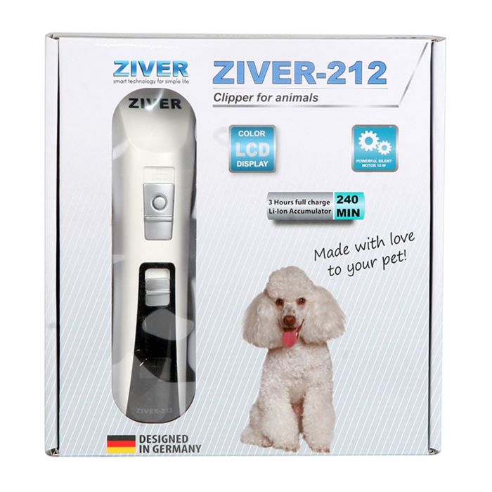 Машинка для стрижки животных ZIVER-212 аккумуляторно-сетевая