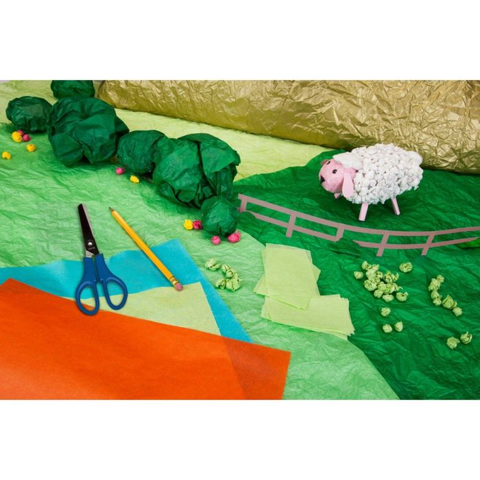 Бумага цветная Тишью (шёлковая) 510*760 мм Sadipal 1 л 17 г/м2 тёмно-синий 11131