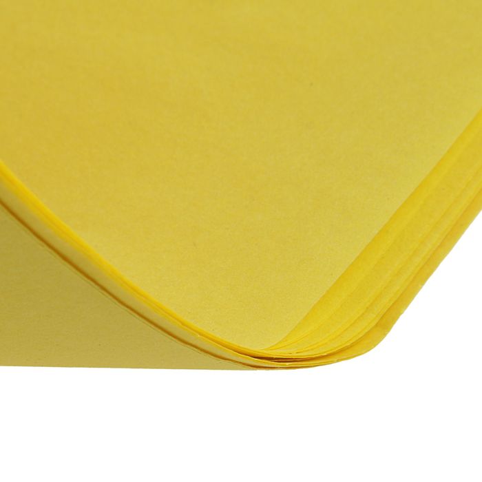Бумага цветная Тишью (шёлковая) 510*760 мм Sadipal 1 л 17 г/м2 жёлтый 11136