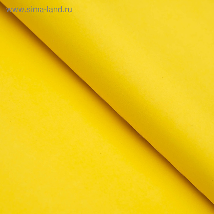 Бумага цветная тишью шёлковая, 510 х 760 мм, Sadipal, 1 лист, 17 г/м2, жёлтая