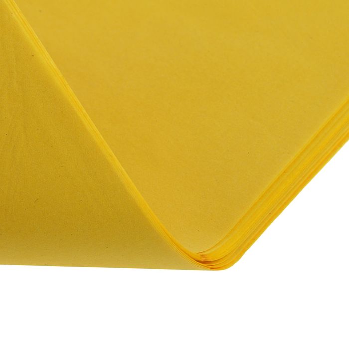 Бумага цветная Тишью (шёлковая) 510*760 мм Sadipal 1 л 17 г/м2 жёлтое золото 11160