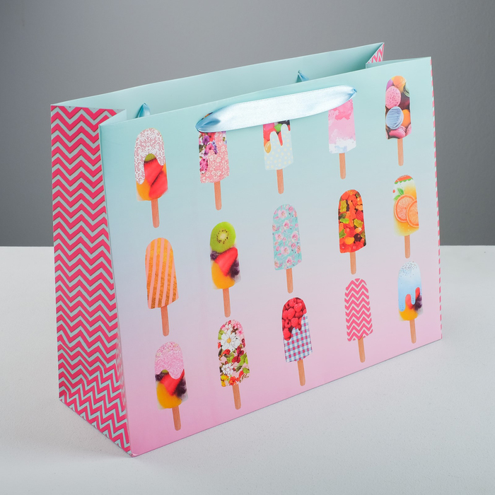 Пакет на длинной ручке «Миллион эскимо», 35 × 27 × 12 см