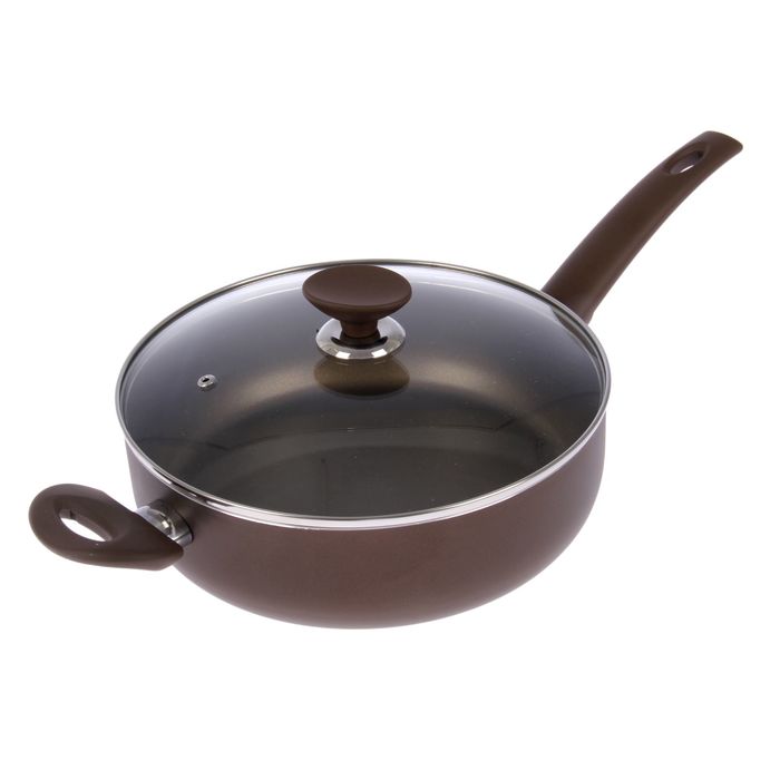 Сотейник d=26 см "Престиж", стеклянная крышка, антипригарное покрытие