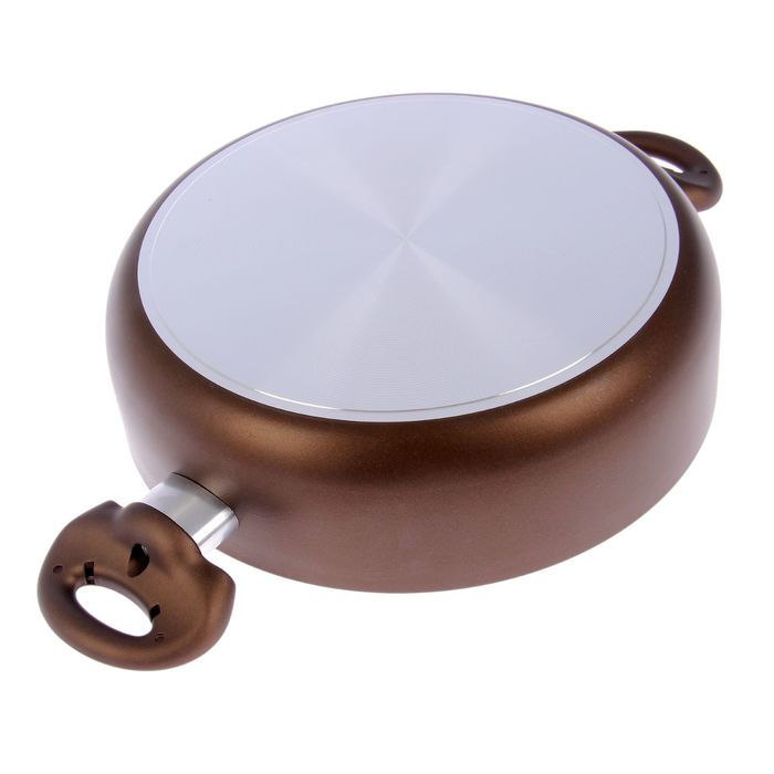 Жаровня 4 л "Престиж", d=26 см, стеклянная крышка, антипригарное покрытие