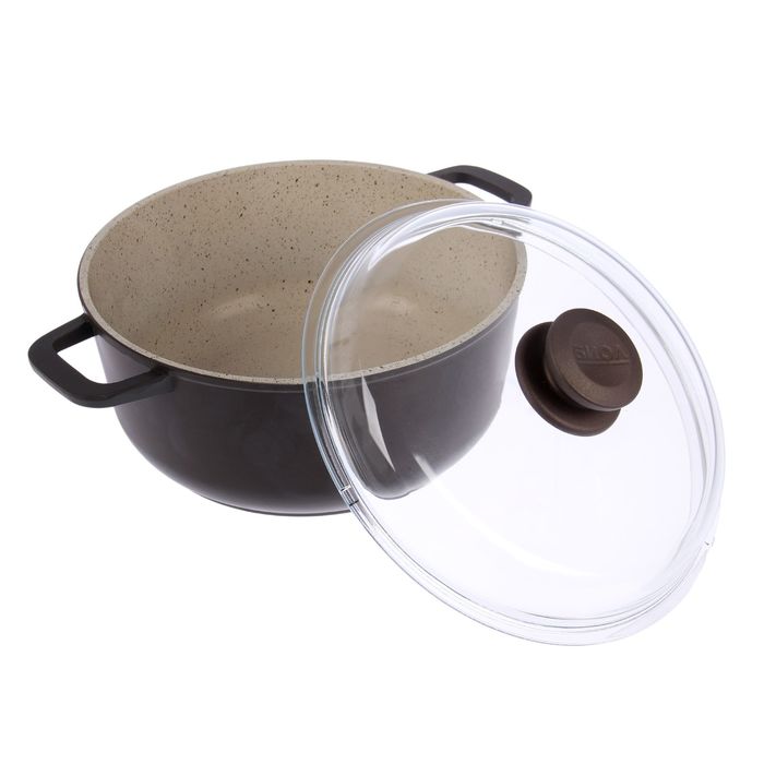 Набор посуды: сковорода d=22 см, кастрюля со стеклянной крышкой 3 л