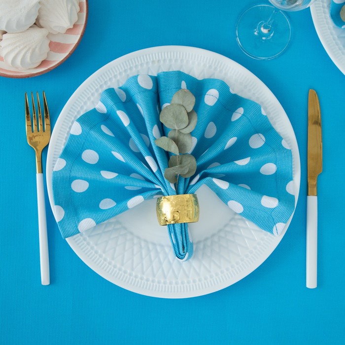 Набор столовый "Этель" Лесная голубика скатерть 150х300 см, салфетка 40х40 см 12 шт., рогожка