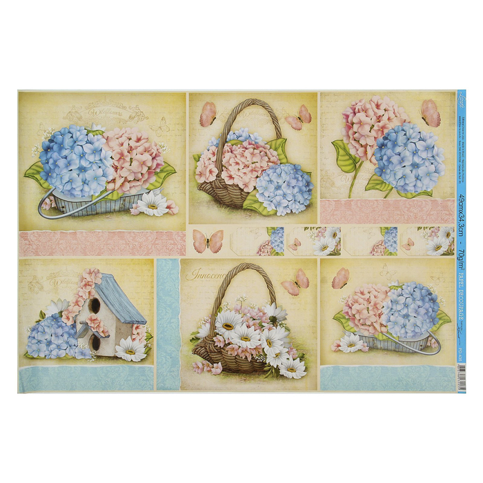 Декупажная бумага Litoarte "Нежность" 49х34,3 см