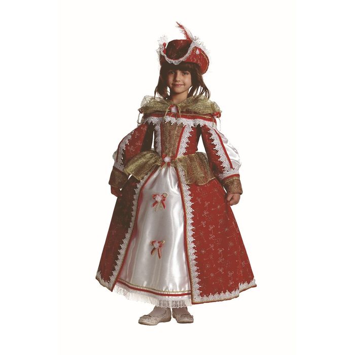 Карнавальный костюм "Королева мушкетёров", бархат и парча, р-р 36, рост 140 см