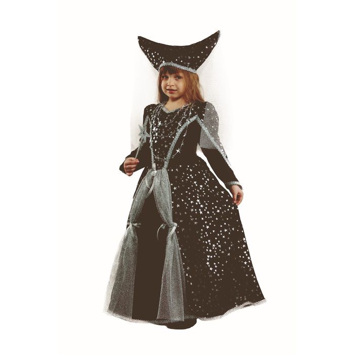 Карнавальный костюм "Королева ночи", бархат и парча, р-р 36, рост 140 см