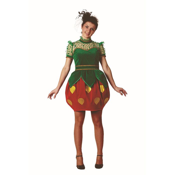 Карнавальный костюм "Клубничка", для взрослых, размер 44 (6036)