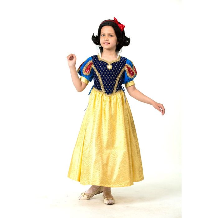 Карнавальный костюм "Принцесса Белоснежка", бархат, р-р 38, рост 146 см