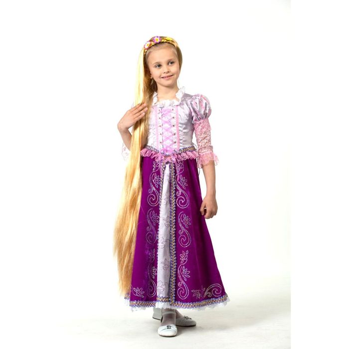 Карнавальный костюм "Принцесса Рапунцель", размер 34, рост 128 см