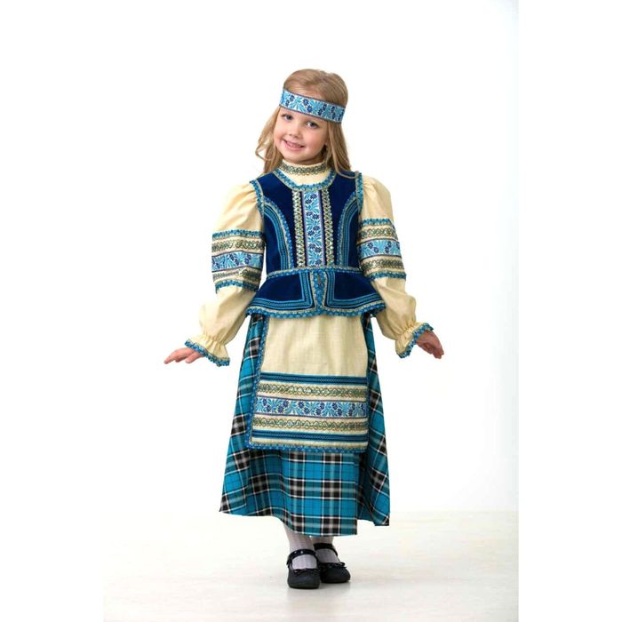 Народный костюм для девочки, р-р 32, рост 122 см