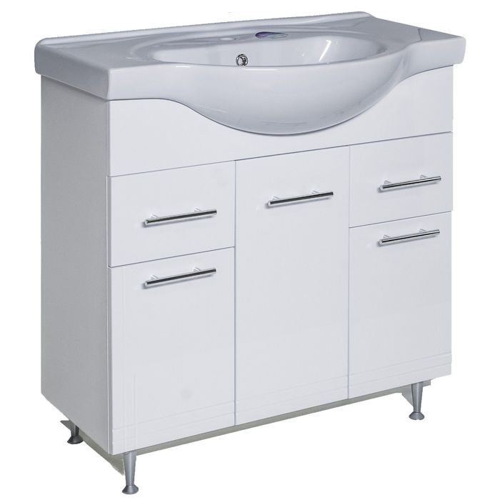 Тумба "АКВАРЕЛЬ" Дрея 75, два выдвижных ящика, три дверцы