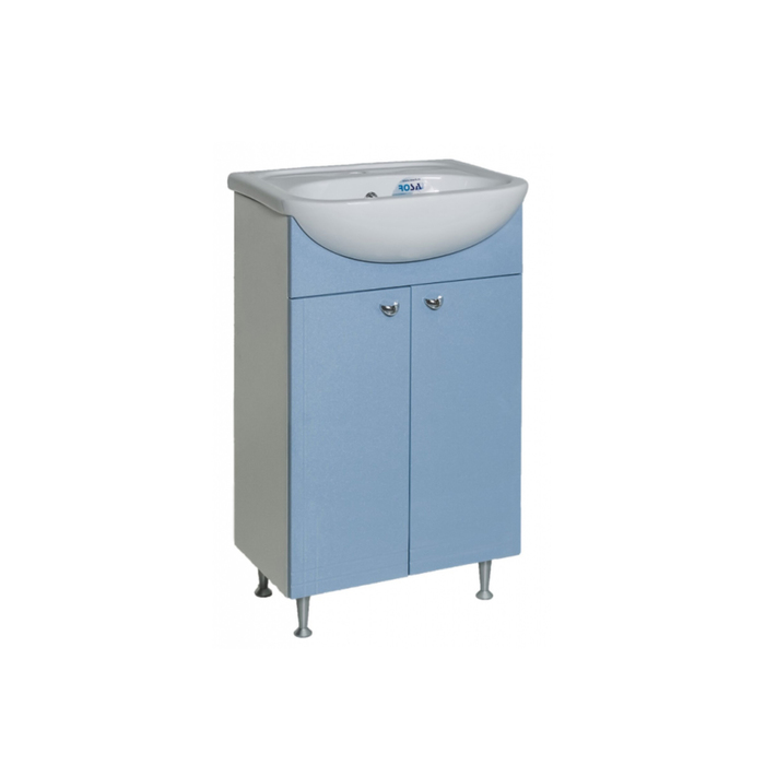 Тумба "АКВАРЕЛЬ" Эрика 60, голубой металлик