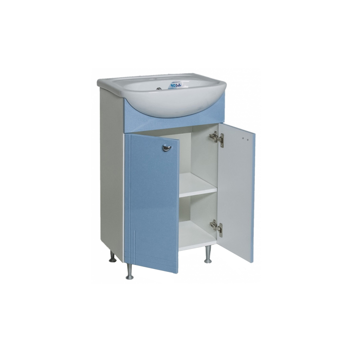 Тумба "АКВАРЕЛЬ" Эрика 60, голубой металлик